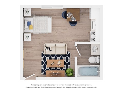 A modern bathroom with a large tub and a sink.
